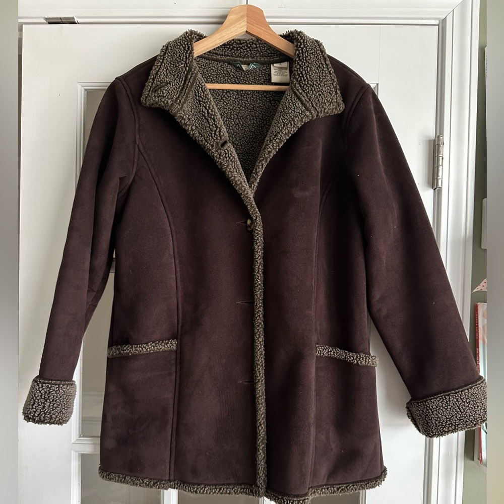 Vintage L.L Bean brown suede coat